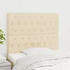 Image de Tête De Lit Crème 90x7x118/128 Cm Tissu Vidaxl