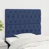 Image de Tête De Lit Bleu 90x7x118/128 Cm Tissu Vidaxl