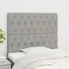 Image de Tête De Lit Gris Clair 100x7x118/128 Cm Tissu Vidaxl