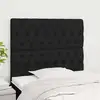 Image de Tête De Lit Noir 100x7x118/128 Cm Tissu Vidaxl