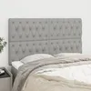 Image de Tête De Lit Gris Clair 144 X 7 X 118/128 Cm Tissu Vidaxl