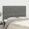 Image de Tête De Lit Gris Foncé 144 X 7 X 118/128 Cm Tissu Vidaxl