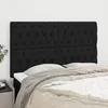 Image de vidaXL Tête de Lit Meubles de Chambre à Coucher Accessoires de Lit Simple Têtes de Cadre de Lit Intérieur Noir 144x7x118/128 3116668