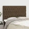 Image de Tête De Lit Marron Foncé 144 X 7 X 118/128 Cm Tissu Vidaxl