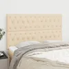 Image de Tête De Lit Crème 144x7x118/128 Cm Tissu Vidaxl