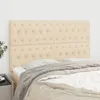 Image de vidaXL Tête de Lit Meubles de Chambre à Coucher Accessoires de Lit Simple Têtes de Cadre de Lit Intérieur Crème 3116671