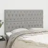 Image de Tête De Lit Gris Clair 160 X 7 X 118/128 Cm Tissu Vidaxl
