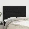 Image de Tête De Lit Noir 160x7x118/128 Cm Tissu Vidaxl