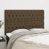 Image de Tête De Lit Marron Foncé 160 X 7 X 118/128 Cm En Tissu Vidaxl