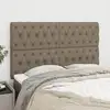 Image de Tête De Lit Taupe 160x7x118/128 Cm Tissu Vidaxl