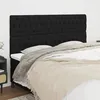 Image de Tête De Lit Noir 200x7x118/128 Cm Tissu Vidaxl