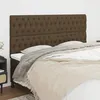 Image de Tête De Lit Marron Foncé 200 X 7 X 118/128 Cm Tissu Vidaxl