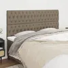 Image de Tête De Lit Taupe 200x7x118/128 Cm Tissu Vidaxl