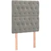 Image de Tête De Lit Gris Clair 80x7x118/128 Cm Velours Vidaxl