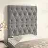 Image de vidaXL Tête de Lit Meubles de Chambre à Coucher Accessoires de Lit Simple Têtes de Cadre de Lit Intérieur Gris Clair 3116698