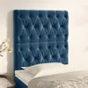 Image de vidaXL Tête de Lit Meubles de Chambre à Coucher Accessoires de Lit Simple Têtes de Cadre de Lit Intérieur Bleu Foncé 3116702