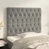 Image de Tête De Lit Gris Clair 90x7x118/128 Cm Velours Vidaxl