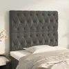 Image de Tête De Lit Gris Foncé 90x7x118/128 Cm Velours Vidaxl