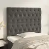 Image de Tête De Lit Gris Foncé 100x7x118/128 Cm Velours Vidaxl