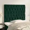 Image de Tête De Lit Vert Foncé 100x7x118/128 Cm Velours Vidaxl