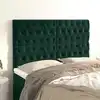 Image de Tête De Lit Vert Foncé 144 X 7 X 118/128 Cm Velours Vidaxl