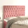 Image de Tête De Lit Rose 144x7x118/128 Cm Velours Vidaxl