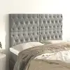 Image de Tête De Lit Gris Clair 160x7x118/128 Cm Velours Vidaxl