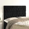 Image de vidaXL Tête de Lit Meubles de Chambre à Coucher Accessoires de Lit Simple Têtes de Cadre de Lit Intérieur Noir 160x7x118/128 3116724