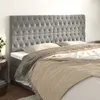 Image de Tête De Lit Gris Clair 180x7x118/128 Cm Velours Vidaxl