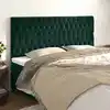 Image de Tête De Lit Vert Foncé 180x7x118/128 Cm Velours Vidaxl