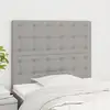 Image de Tête De Lit Gris Clair 80x5x118/128 Cm Tissu Vidaxl