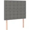 Image de Tête De Lit Gris Foncé 80x5x118/128 Cm Tissu Vidaxl