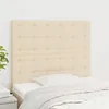 Image de Tête De Lit Crème 80x5x118/128 Cm Tissu Vidaxl