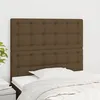 Image de Tête De Lit Marron Foncé 90x5x118/128 Cm Tissu Vidaxl