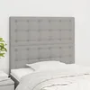 Image de Tête De Lit Gris Clair 100x5x118/128 Cm Tissu Vidaxl