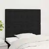 Image de Tête De Lit Noir 100x5x118/128 Cm Tissu Vidaxl