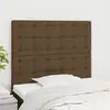Image de Tête De Lit Marron Foncé 100x5x118/128 Cm Tissu Vidaxl