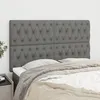 Image de Tête De Lit Gris Foncé 144 X 5 X 118/128 Cm Tissu Vidaxl