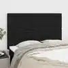 Image de Tête De Lit Noir 144x5x118/128 Cm Tissu Vidaxl