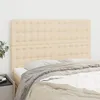 Image de Tête De Lit Crème 144x5x118/128 Cm Tissu Vidaxl