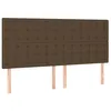 Image de vidaXL Tête de lit marron foncé 160 x 5 x 118/128 cm Tissu 3116775