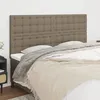 Image de Tête De Lit Taupe 160x5x118/128 Cm Tissu Vidaxl