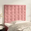 Image de Tête De Lit Rose 80x5x118/128 Cm Velours Vidaxl