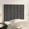 Image de Tête De Lit Gris Foncé 100x5x118/128 Cm Velours Vidaxl