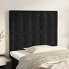 Image de vidaXL Tête de Lit Meubles de Chambre à Coucher Accessoires de Lit Simple Têtes de Cadre de Lit Intérieur Noir 100x5x118/128 3116810