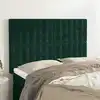 Image de Tête De Lit Vert Foncé 144 X 5 X 118/128 Cm Velours Vidaxl