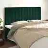 Image de Tête De Lit Vert Foncé 160x5x118/128 Cm Velours Vidaxl