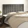 Image de Tête De Lit Gris Foncé 180 X 5 X 118/128 Cm Velours Vidaxl
