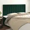 Image de Tête De Lit Vert Foncé 200x5x118/128 Cm Velours Vidaxl