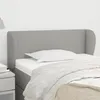 Image de vidaXL Tête de lit avec oreilles Gris clair 83x23x78-88 cm Tissu3116838
